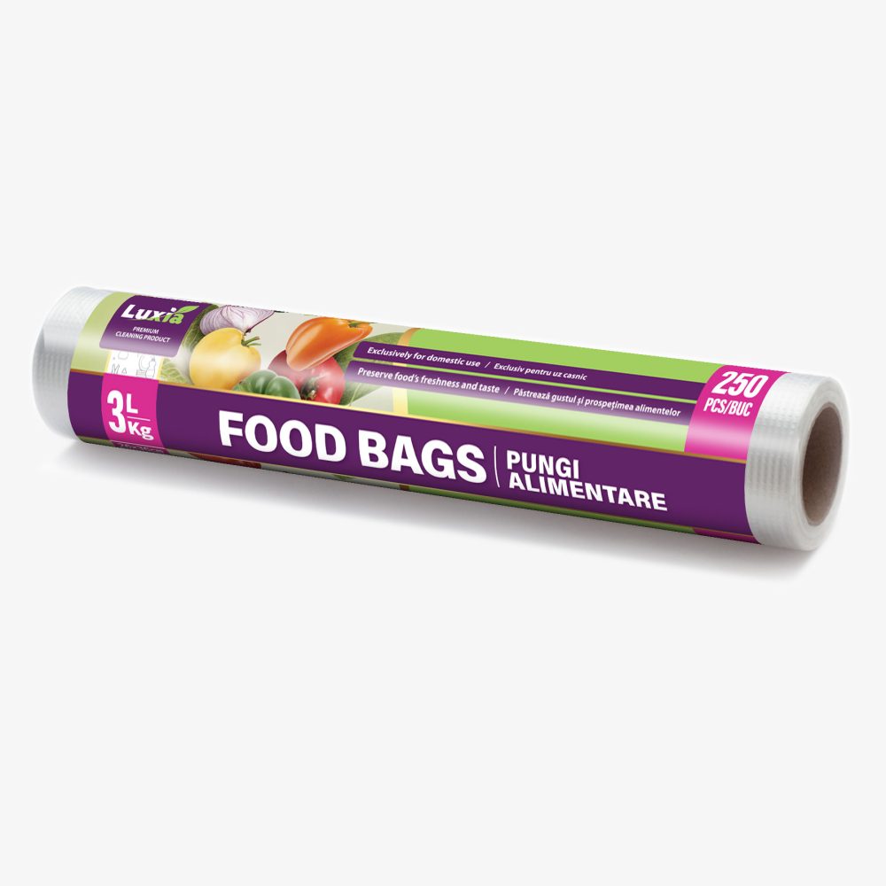 Pungi Alimentare pe Rolă 3L/3Kg 250 buc