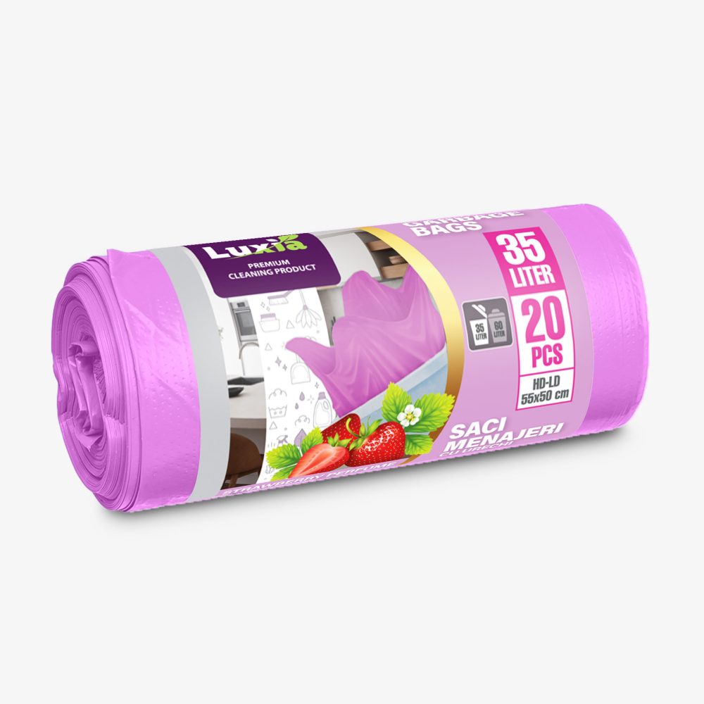 Saci Menajeri Aromă Căpșuni 35L*20buc