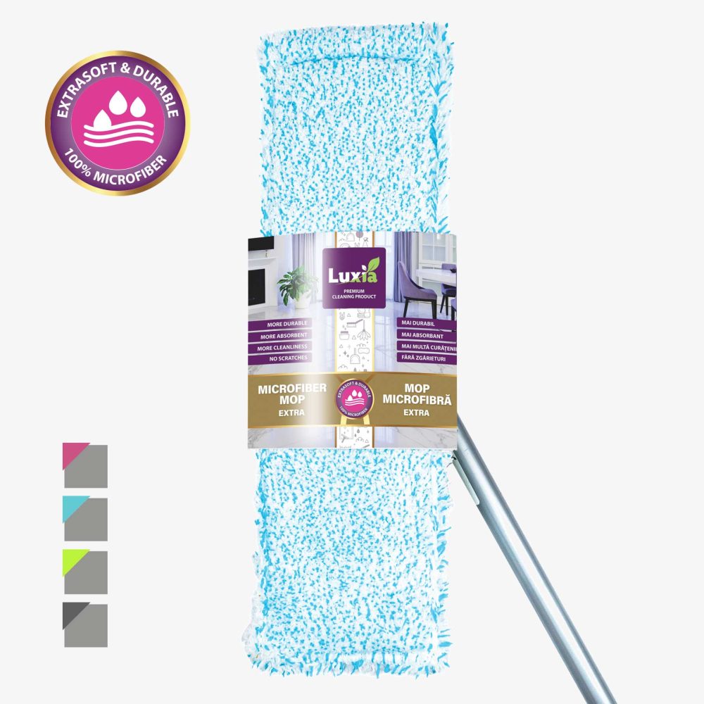 Mop Microfibră Extra, plat cu coadă